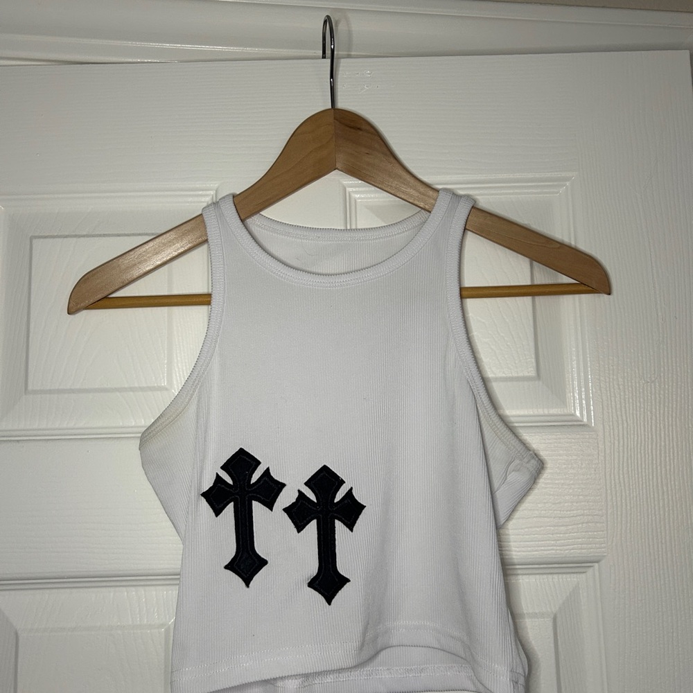 Chrome hearts inspired tank top